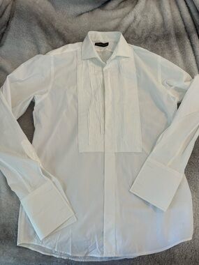 Ralph Lauren Black Label Tuxedo Shirt Mens 16 French Cuff Italy
